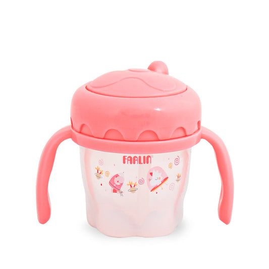 DRINKING CUP STEP 3-STRAW 120ML-PINK