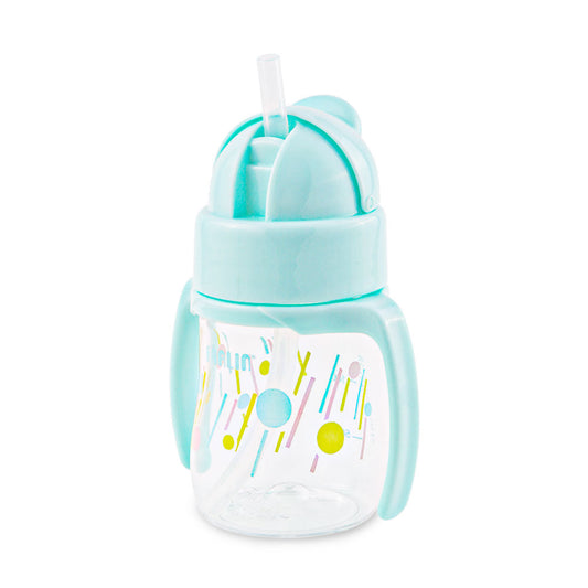 STRAW DRINKING CUP W/HANDLE 150ML-GREEN